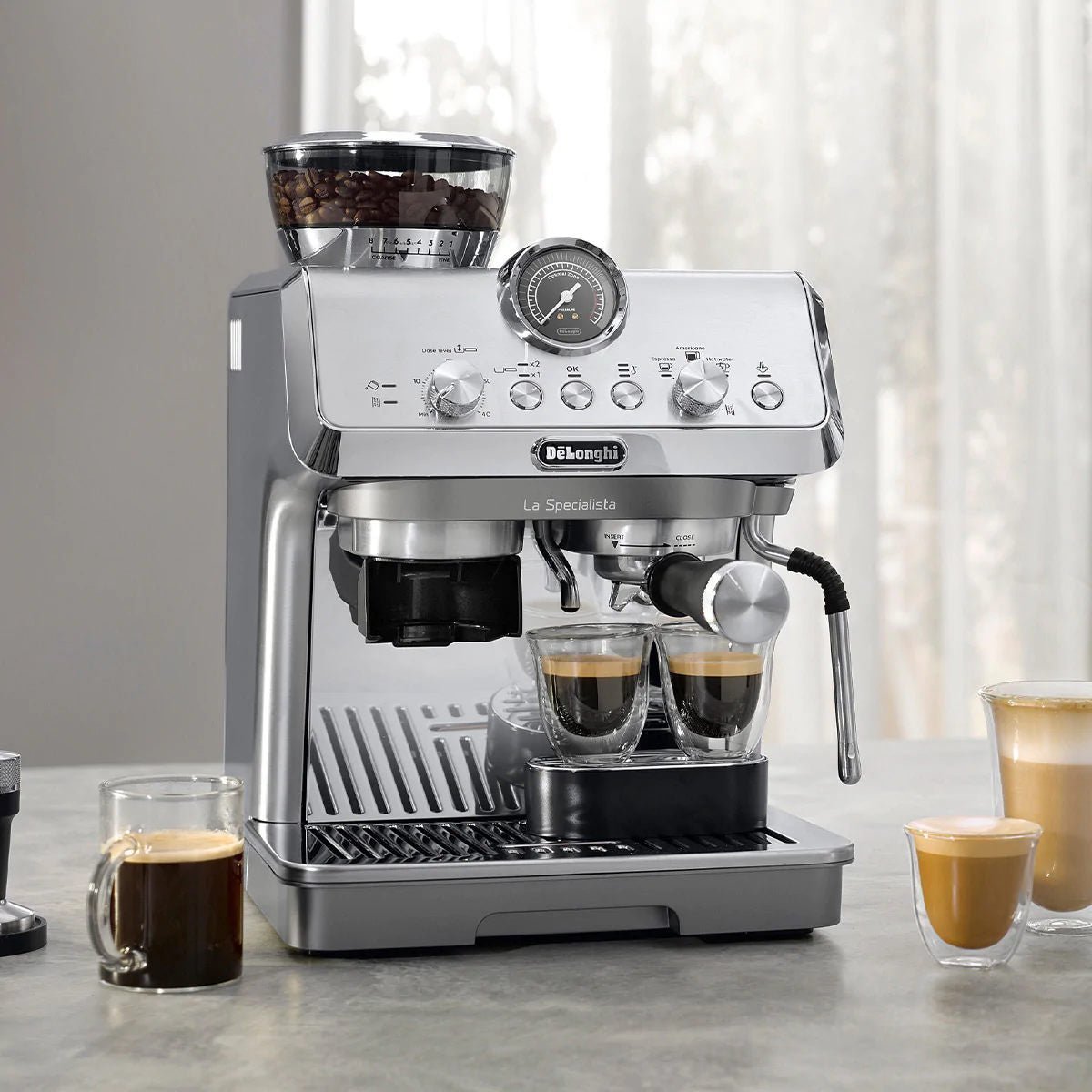 delonghi la specialista arte semi automatic espresso machine ec9155m (metal) delonghi la specialista arte semi automatic espresso machine ec9155m (metal)