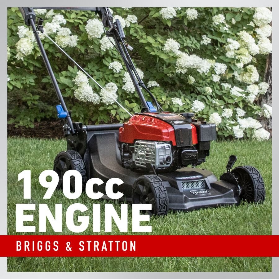 21 in. super recycler personal pace smartstow 190cc briggs&stratton electric start self propelled walk behind lawn mower