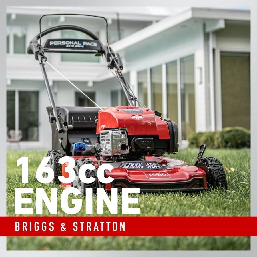 toro recycler with personal pace 22 in gas self propelled lawn mower with 163 cc briggs and stratton engine toro recycler with personal pace 22 in gas self propelled lawn mower with 163 cc briggs and stratton engine