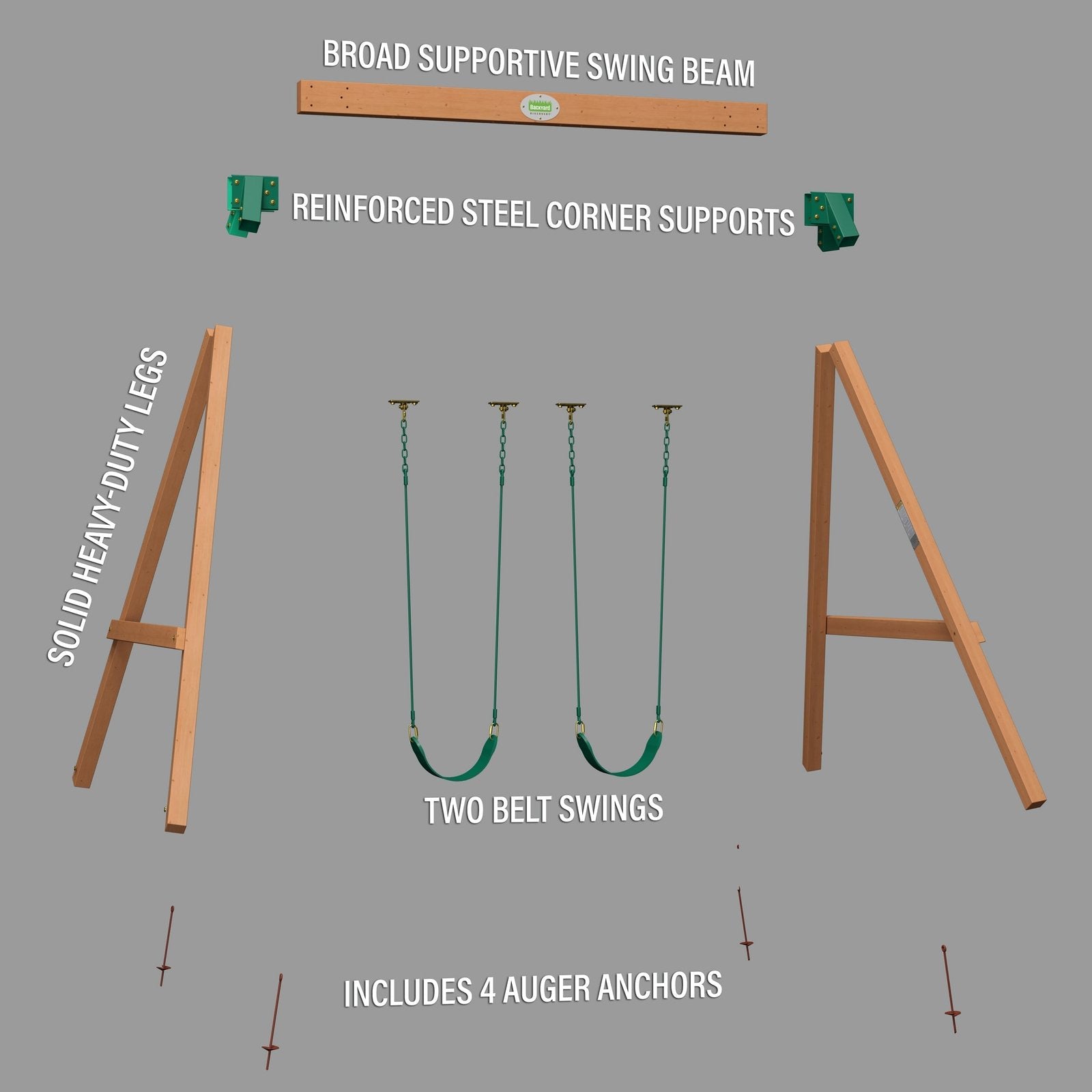 heavy duty durango swing set