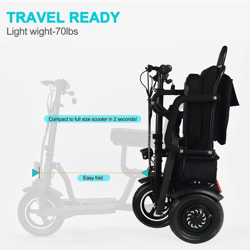 mototec folding mobility electric trike 48v 700w dual motor lithium black mototec folding mobility electric trike 48v 700w dual motor lithium black