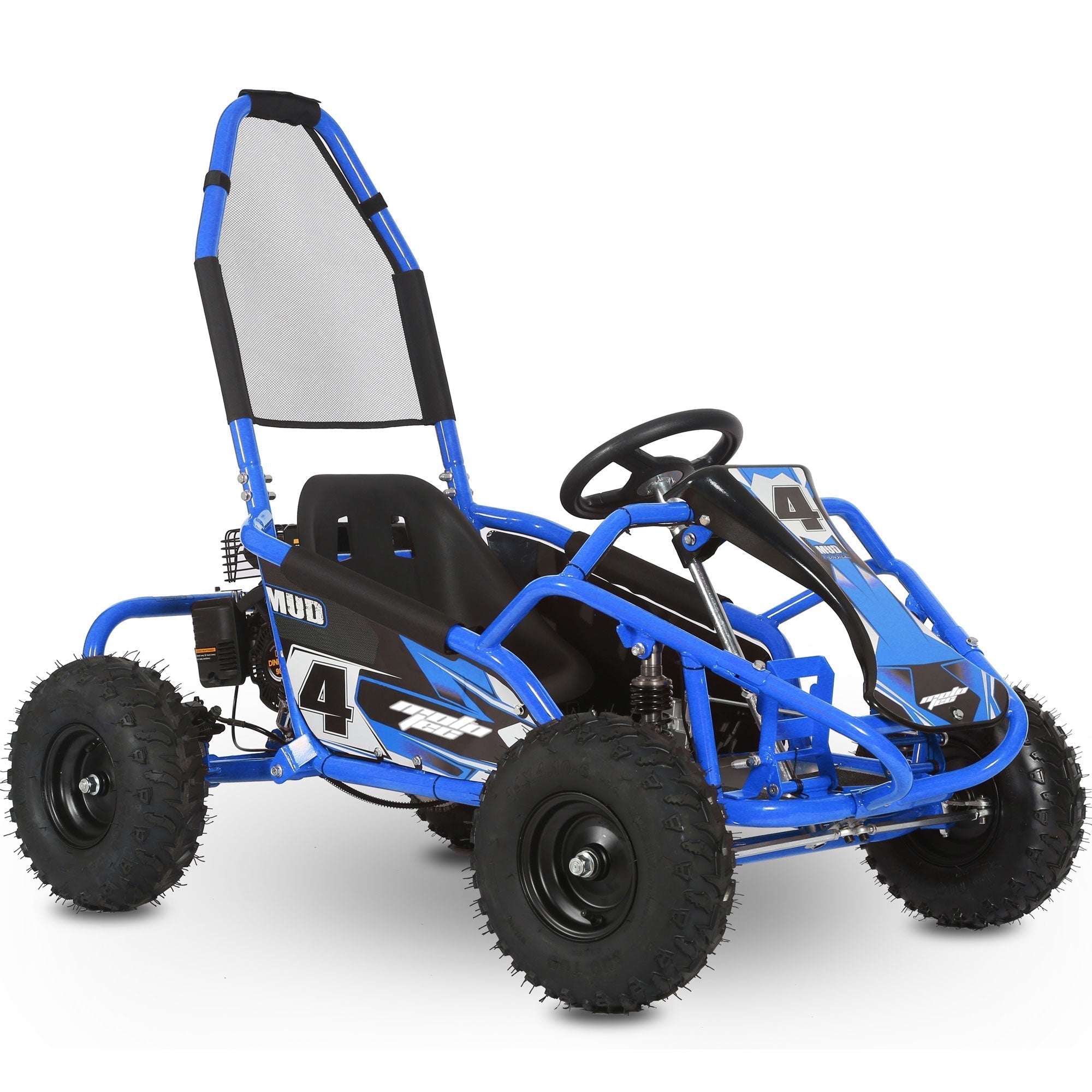 mototec mud kids gas powered 98cc go kart