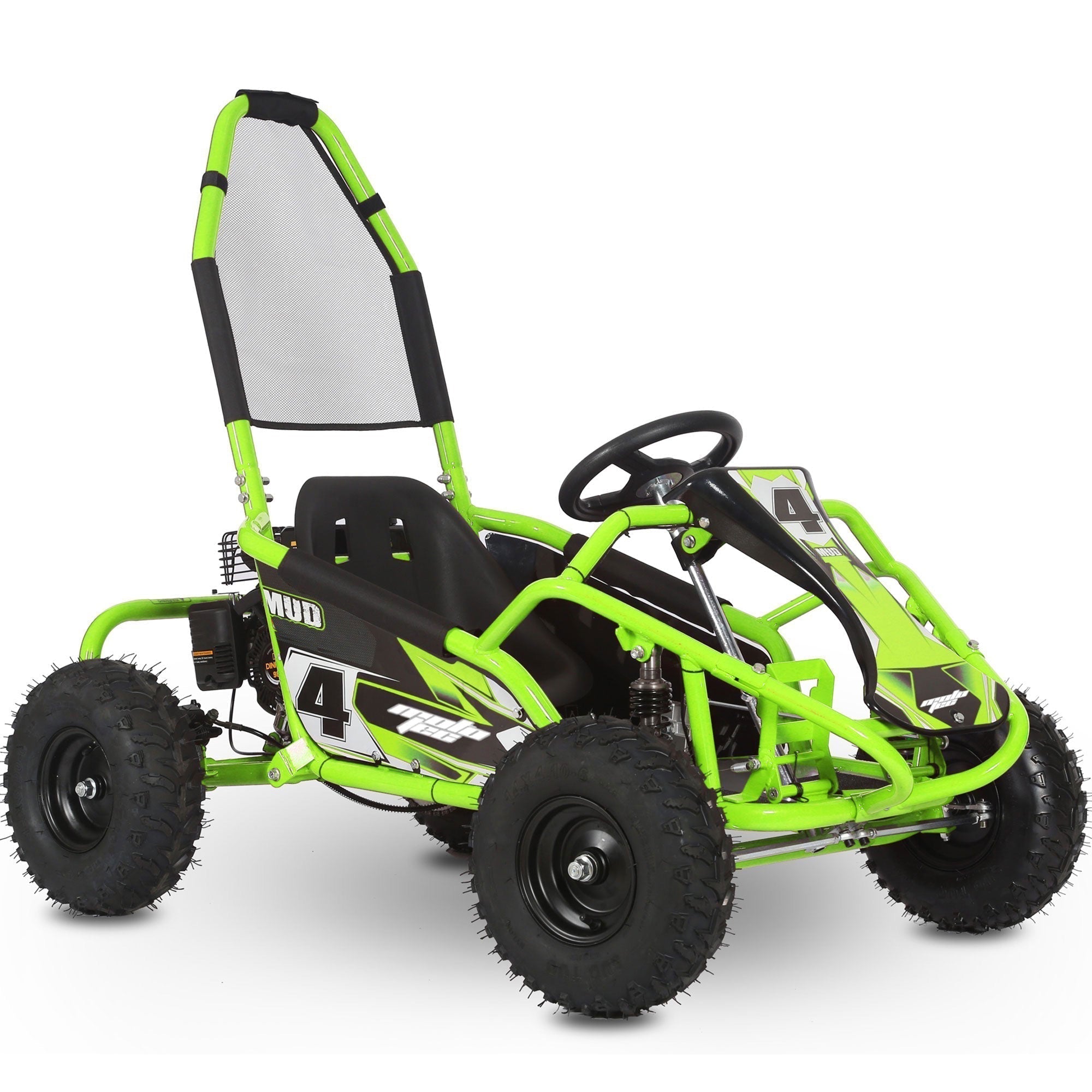 mototec mud kids gas powered 98cc go kart