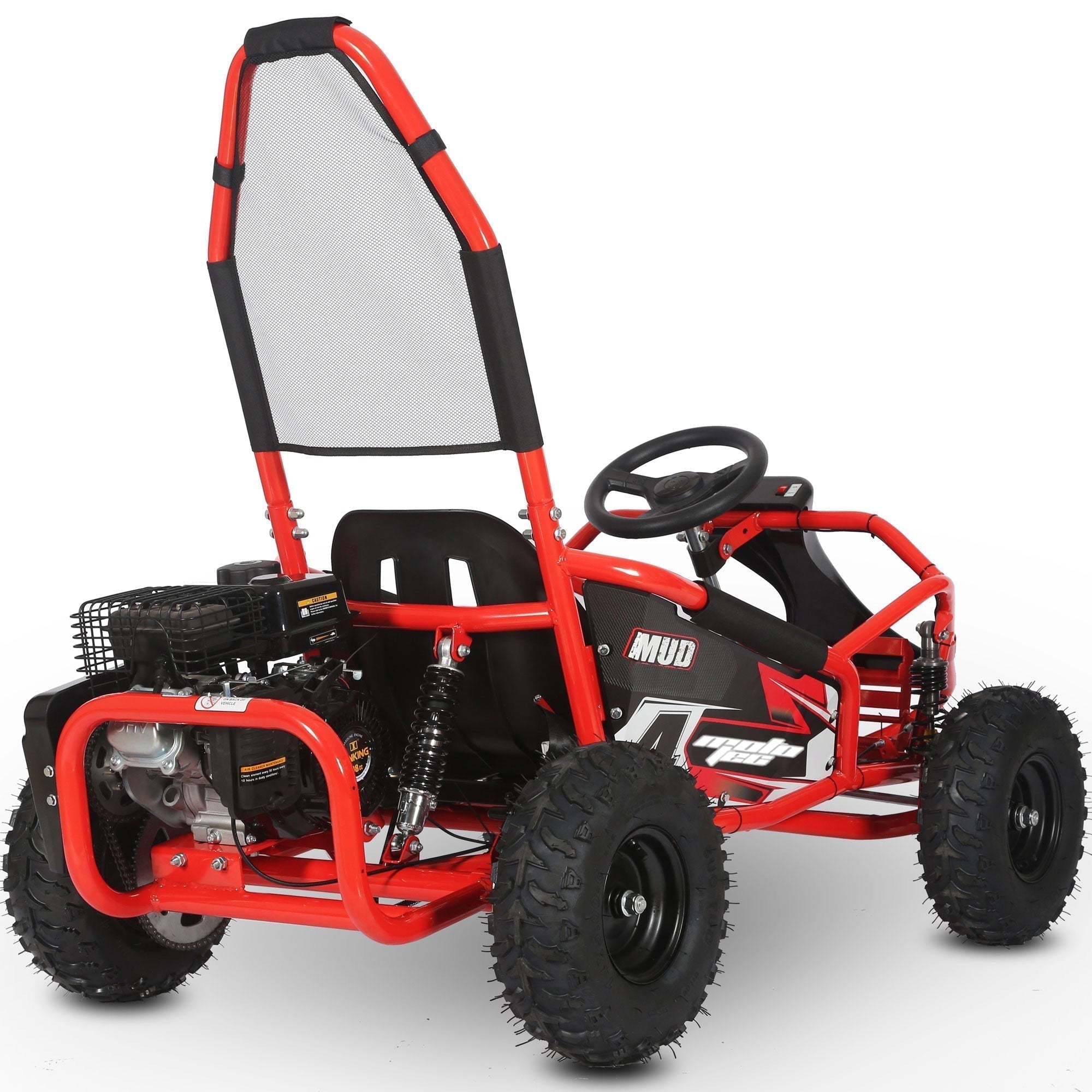 mototec mud kids gas powered 98cc go kart