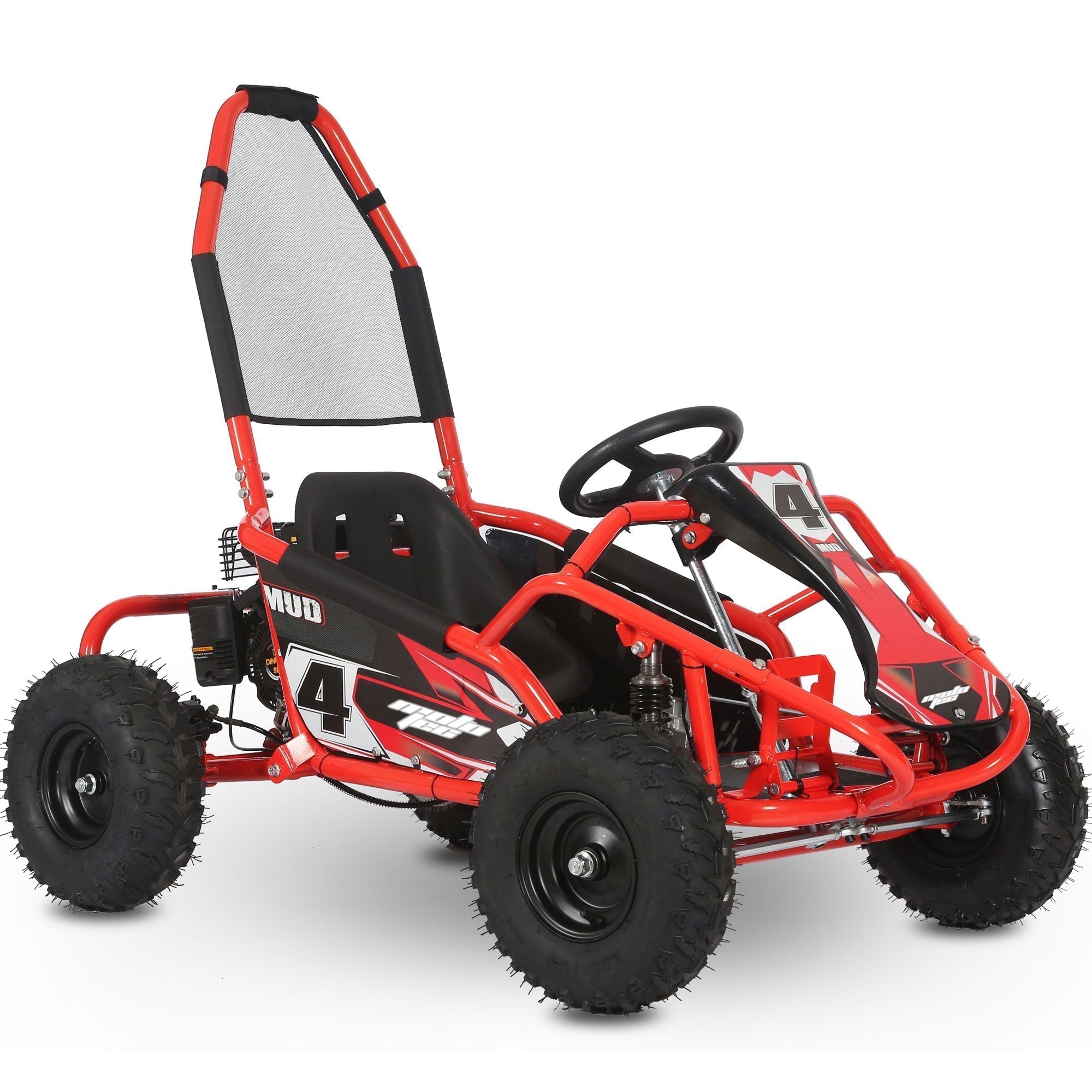 mototec mud kids gas powered 98cc go kart