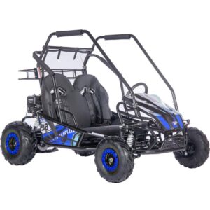 mototec mud monster xl 212cc 2 seat go kart full suspension blue