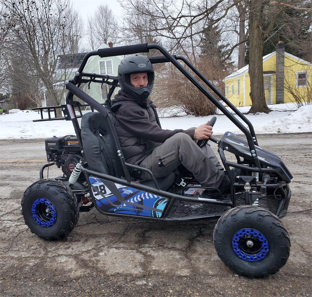 mototec mud xl 212cc 2 seat go kart full suspension