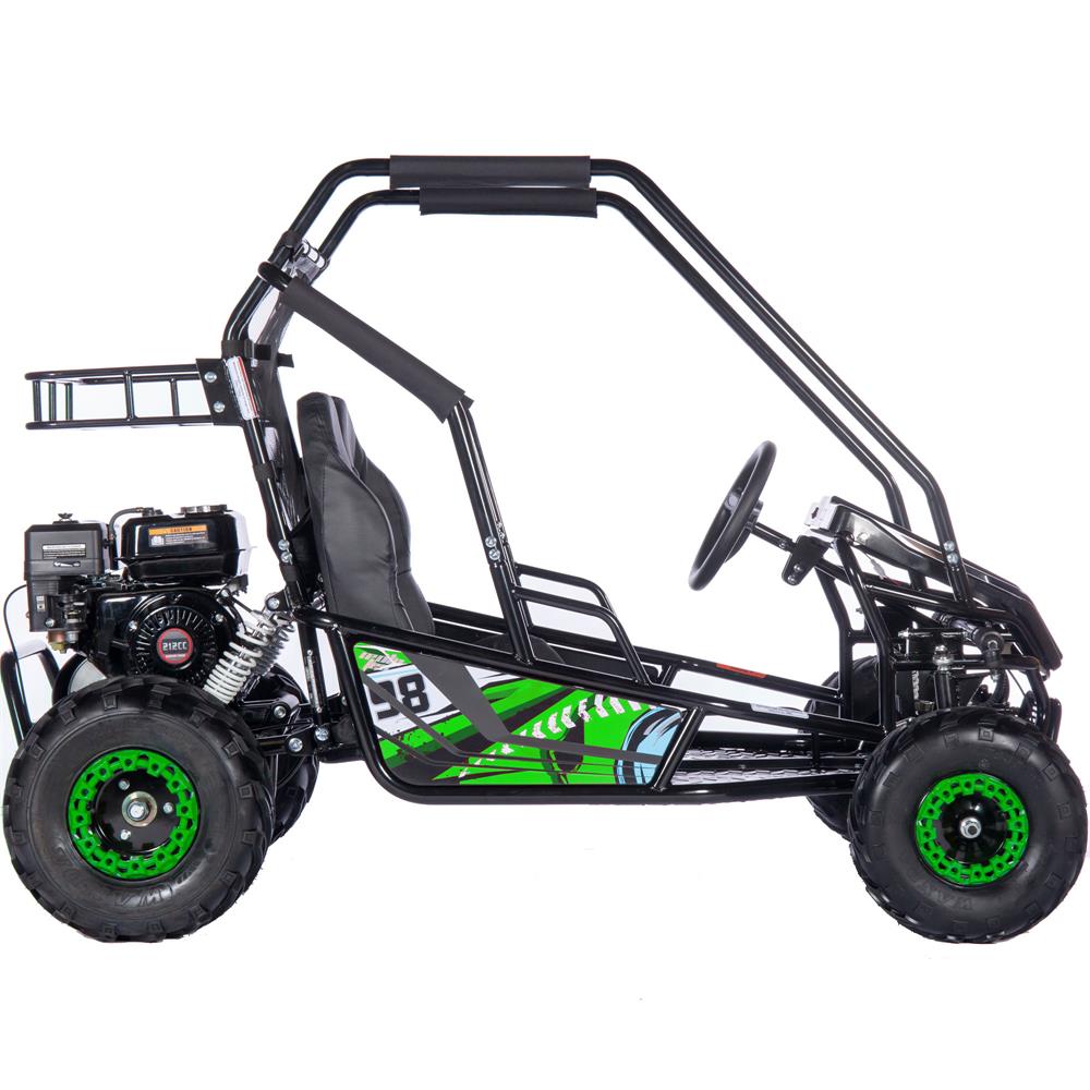 mototec mud xl 212cc 2 seat go kart full suspension