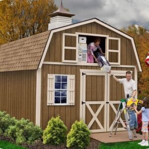 millcreek 12×16 wood storage shed kit – all pre cut