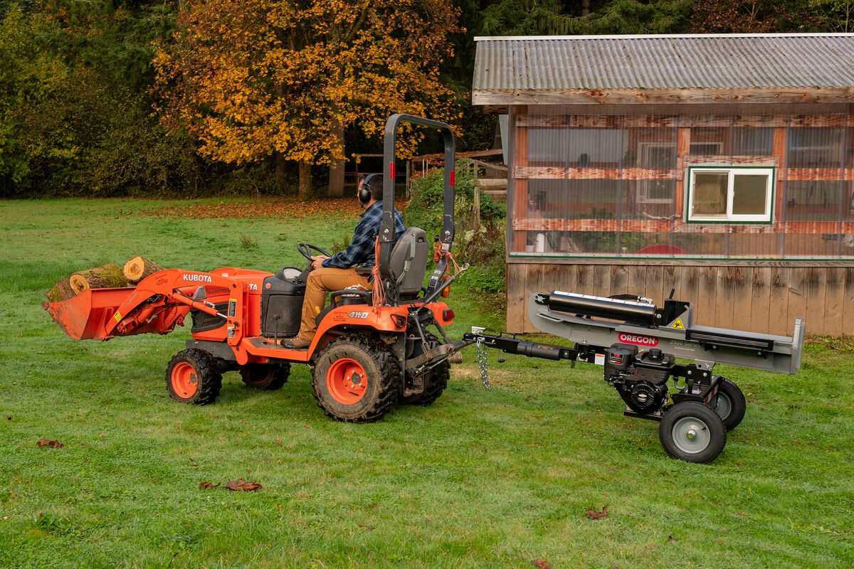 oregon® 30 ton 196cc kohler hv log splitter with hydraulic fluid (or30tko 2)