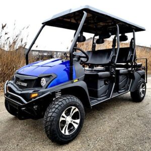 6 seater gas golf cart gvx limo efi utility vehicle six passenger utv 2wd/4wd – cazador limo 400cc – blue