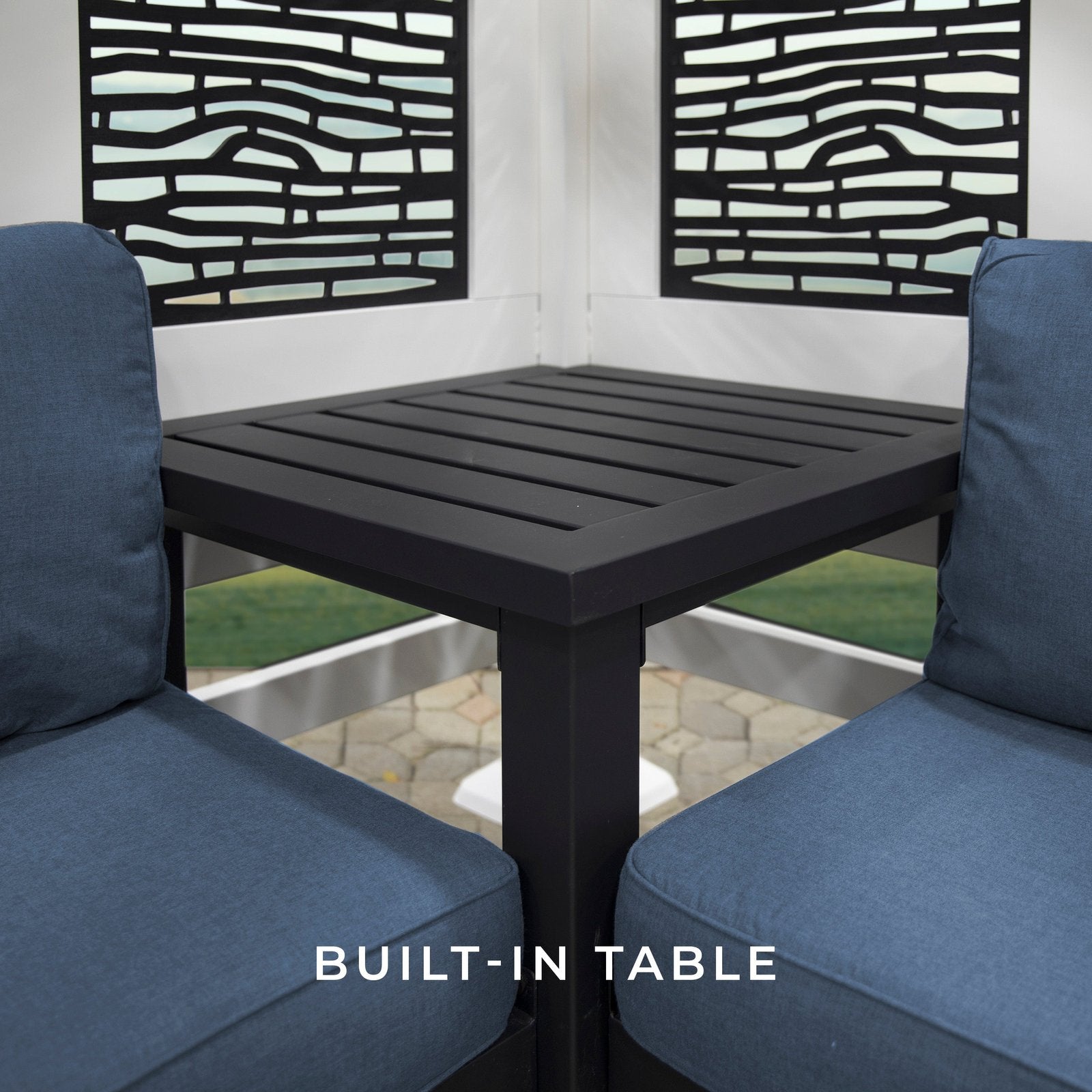 ridgedale modern steel cabana pergola with conversational seating ridgedale modern steel cabana pergola with conversational seating