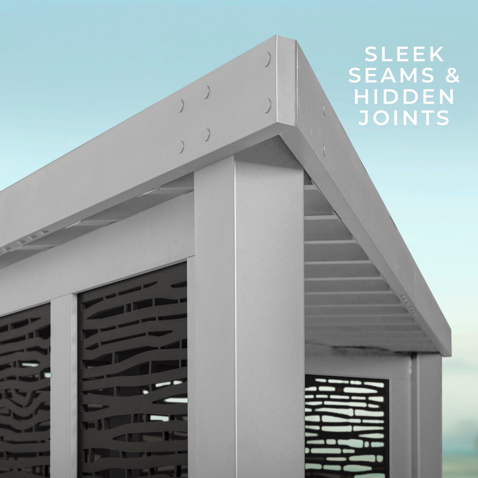 ridgedale modern steel cabana pergola with conversational seating ridgedale modern steel cabana pergola with conversational seating