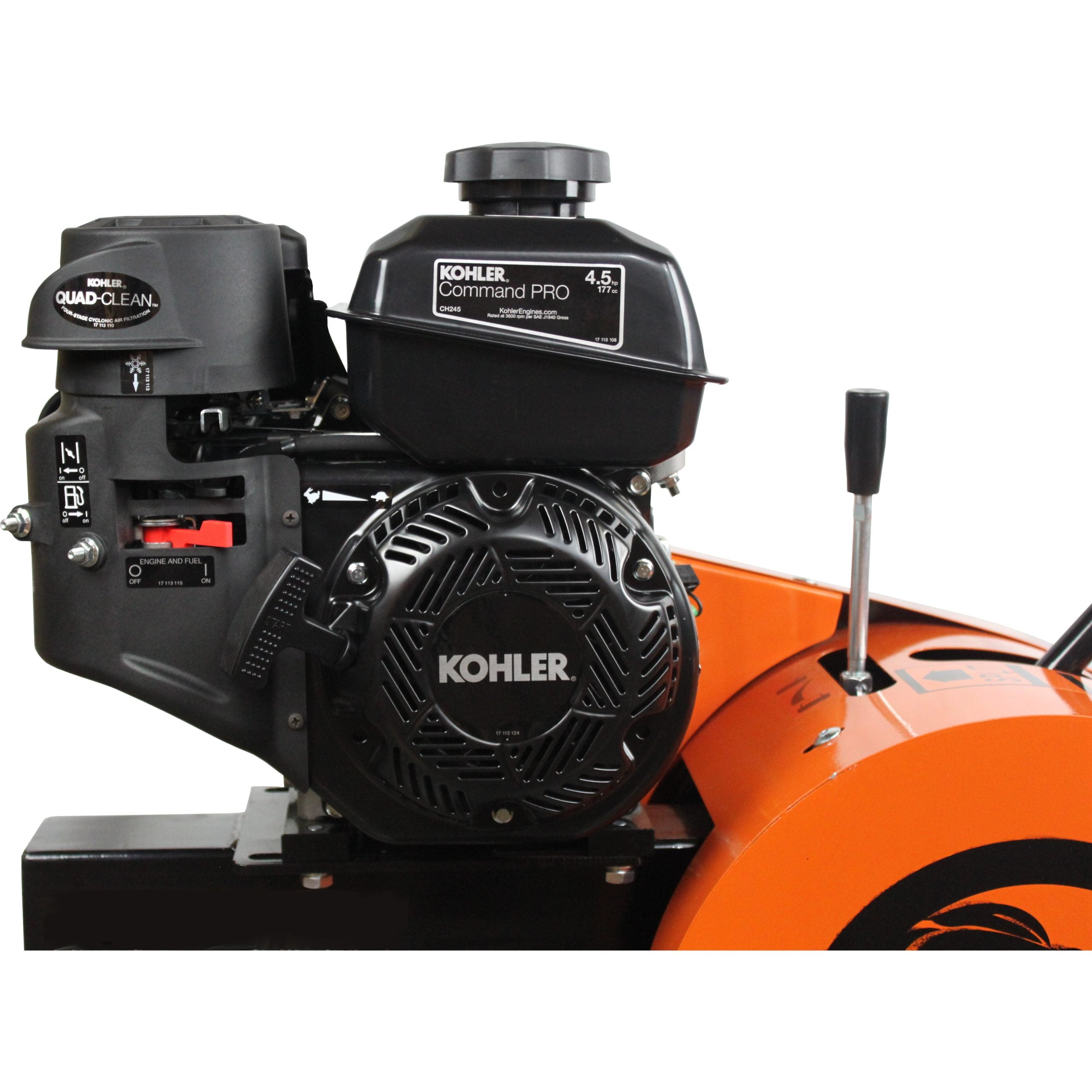 powerking 22 ton 4.5 hp kohler horizontal kinetic abs log splitter (pk0322k)