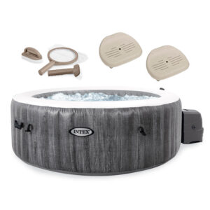purespa plus inflatable hot tub jet spa with maintenance kit and 2 seats