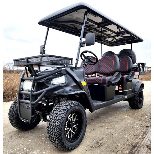 6 seater limo renegade electric golf cart family fun 48v 5000 watt high power golf cart