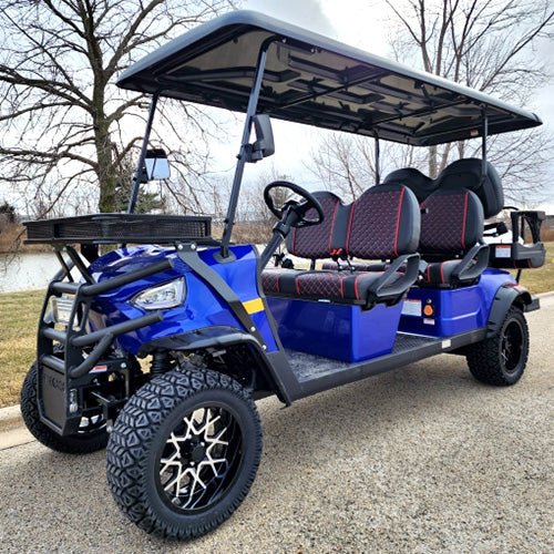 6 seater limo renegade electric golf cart family fun 48v 5000 watt high power golf cart