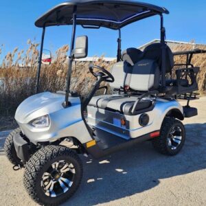 48v electric golf cart 4 seater renegade light edition utility golf utv – light edition – silver