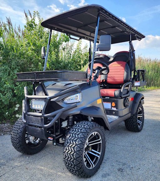 48v electric golf cart 4 seater lifted renegade+ 2.0 edition utility golf utv king to coleman kandi 4p – charcoal