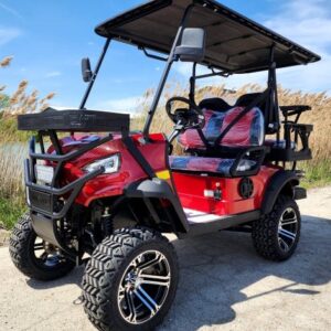 new 48v electric golf cart 4 seater lifted renegade+ edition utility golf utv compare to coleman kandi 4p