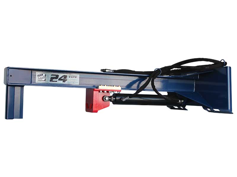 24 ton iron & oak upside down skid steer log splitter attachment (smh2419)