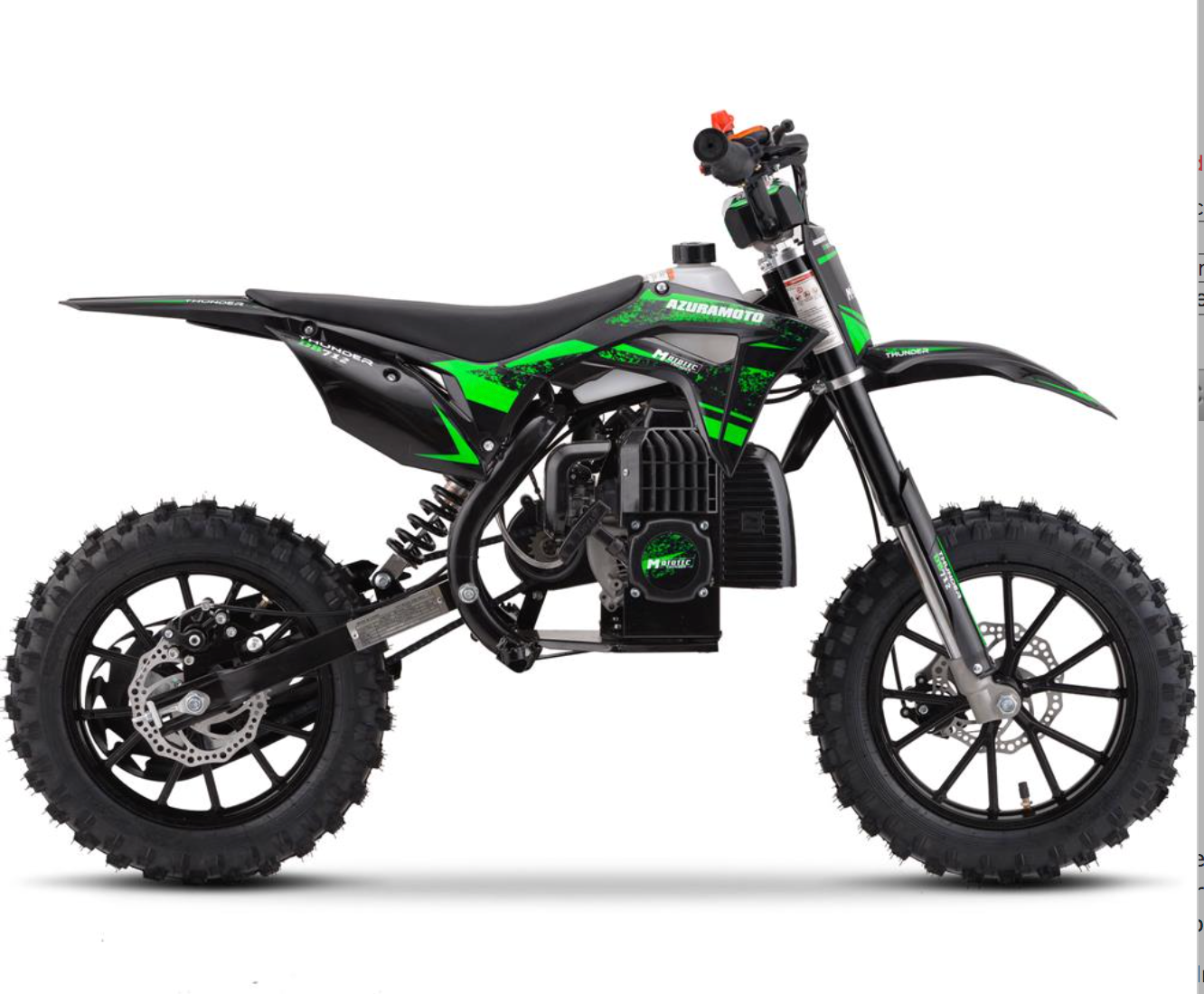 mototec thunder 50cc 2 stroke kids gas dirt bike