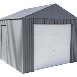 sojag 12×10 everest steel storage garage kit – charcoal