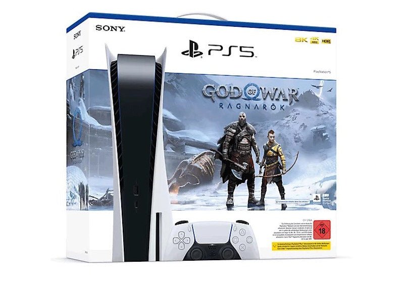sony playstation 5 ps5 blu ray edition god of war ragnarök (eu plug) console bundle Sony PlayStation 5 PS5 Blu-ray Edition God of War Ragnarök (EU Plug) Console Bundle