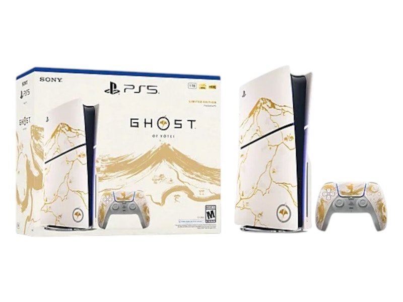 sony playstation 5 ps5 slim ultra hd ghost of yotei gold limited edition bundle (us plug) sony playstation 5 ps5 slim ultra hd ghost of yotei gold limited edition bundle (us plug)