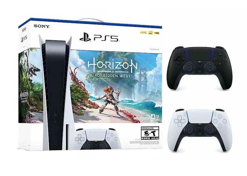 sony playstation 5 ps5 horizon forbidden west blu ray console with extra dualsense wireless controller bundle (us plug) 1000032115/1000032000 3006392 Sony Playstation 5 PS5 Horizon Forbidden West Blu-Ray Console with Extra DualSense Wireless Controller Bundle (US Plug) 1000032115/1000032000-3006392