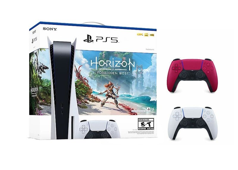 sony playstation 5 ps5 horizon forbidden west blu ray console with extra dualsense wireless controller bundle (us plug) 1000032115/1000032000 3006393 Sony Playstation 5 PS5 Horizon Forbidden West Blu-Ray Console with Extra DualSense Wireless Controller Bundle (US Plug) 1000032115/1000032000-3006393