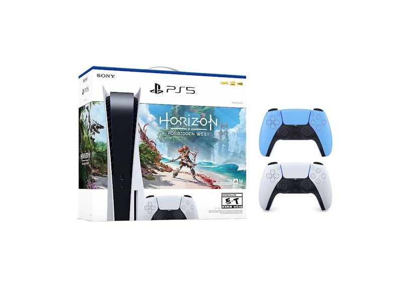 sony playstation 5 ps5 horizon forbidden west blu ray console with extra dualsense wireless controller bundle (us plug) 1000032115/1000032000 3006394 Sony Playstation 5 PS5 Horizon Forbidden West Blu-Ray Console with Extra DualSense Wireless Controller Bundle (US Plug) 1000032115/1000032000-3006394