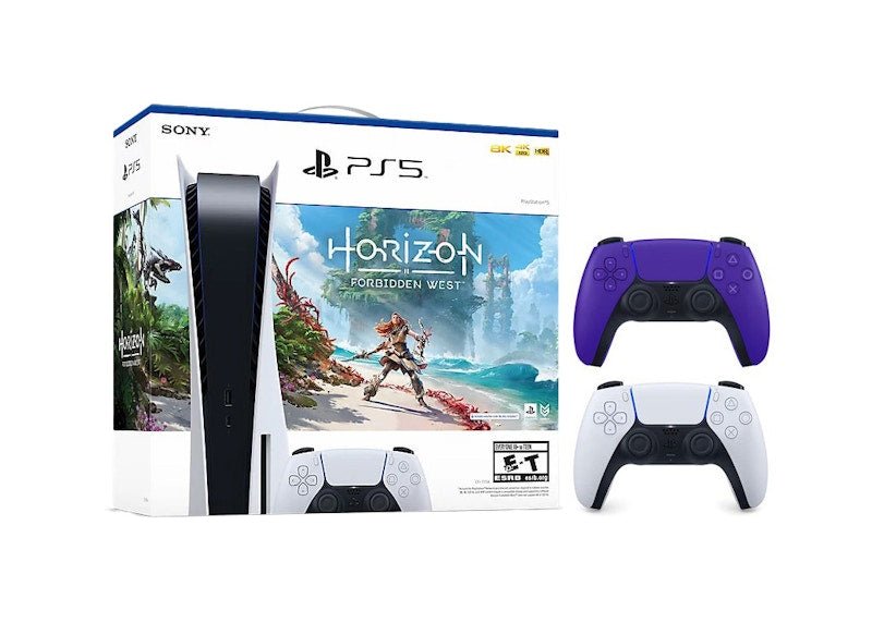 sony playstation 5 ps5 horizon forbidden west blu ray console with extra dualsense wireless controller bundle (us plug) 1000032115/1000032000 3006396 Sony Playstation 5 PS5 Horizon Forbidden West Blu-Ray Console with Extra DualSense Wireless Controller Bundle (US Plug) 1000032115/1000032000-3006396