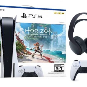Sony Playstation 5 PS5 Horizon Forbidden West Blu-Ray Console with PULSE 3D Wireless Gaming Headset 1000032115/1000032000-3006397