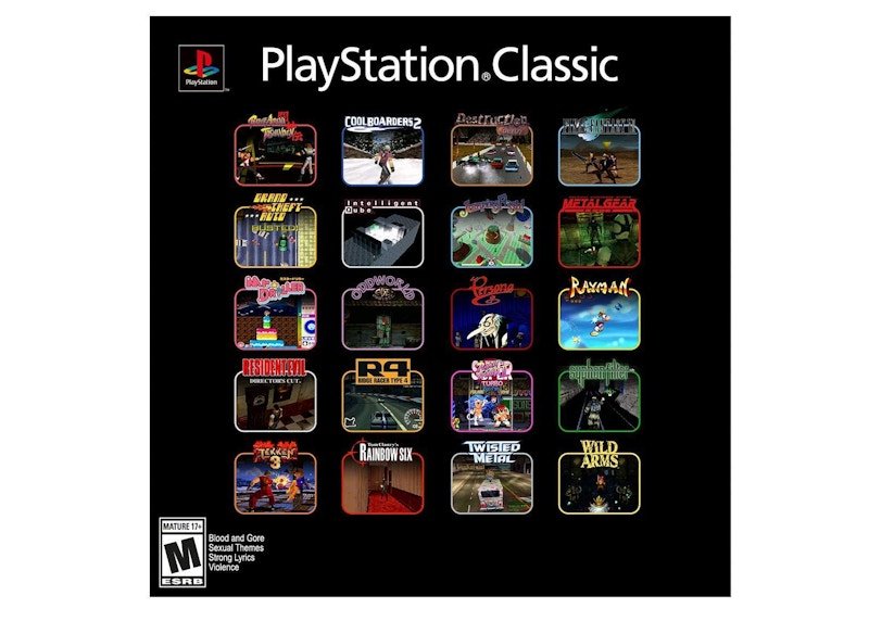 sony playstation classic with 20 classic games console sony playstation classic with 20 classic games console
