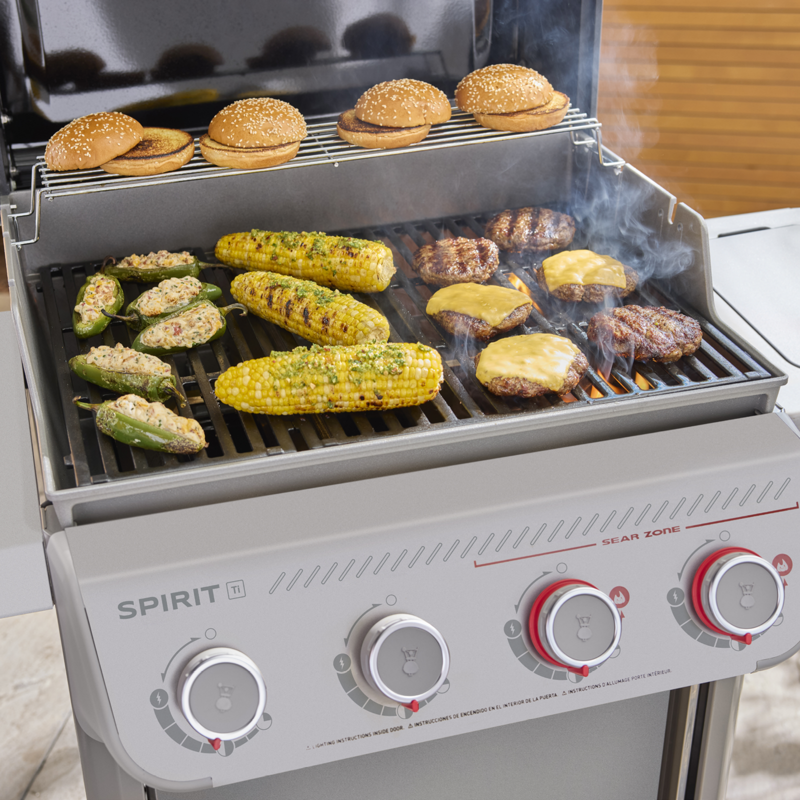 spirit® e 425 gas grill titanium edition (liquid propane) spirit® e 425 gas grill titanium edition (liquid propane)