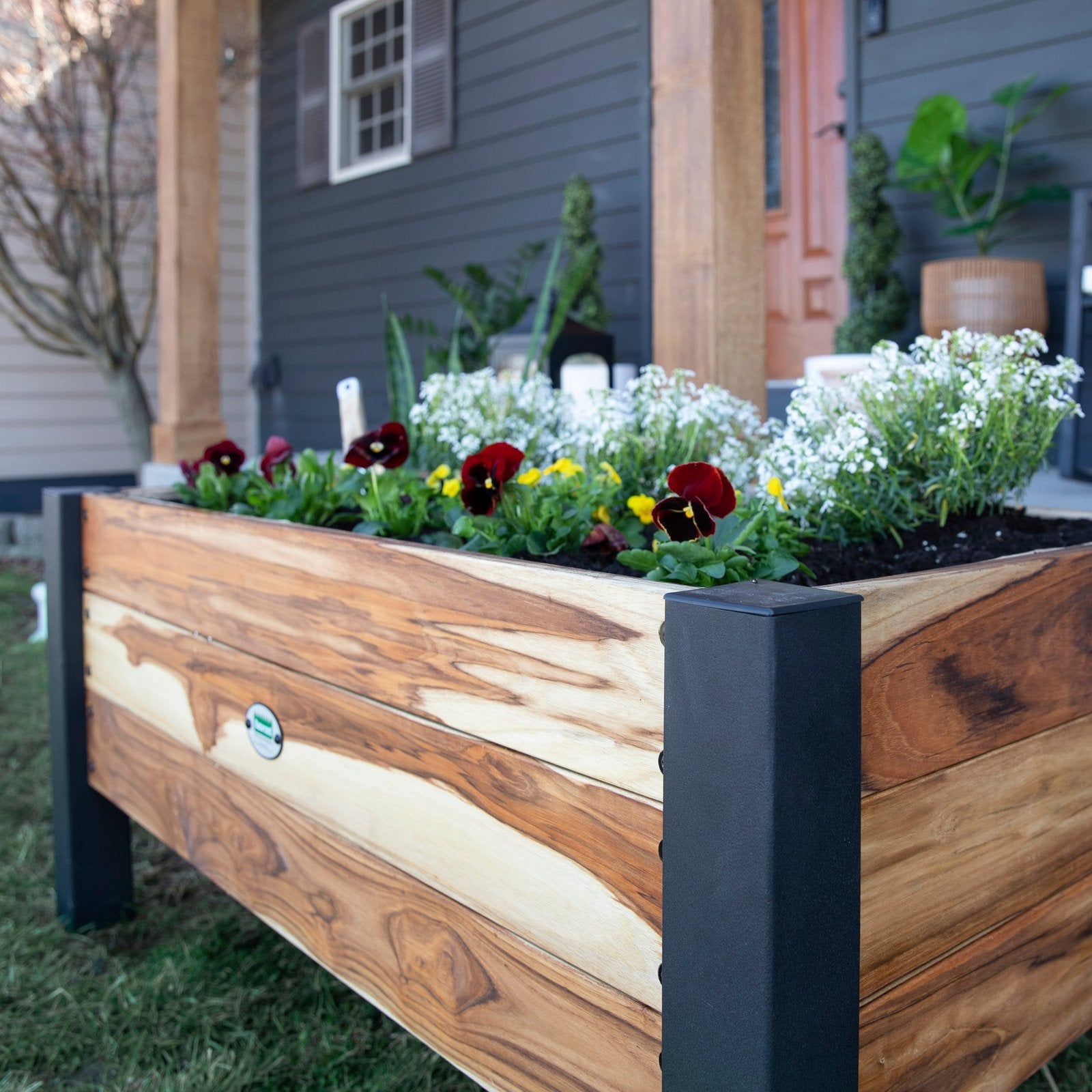 planter 100% authentic teak wood