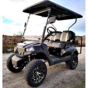 terminator 48v electric golf cart four seater brand new – massive rims/tires flip seat & optionally fully loaded – black