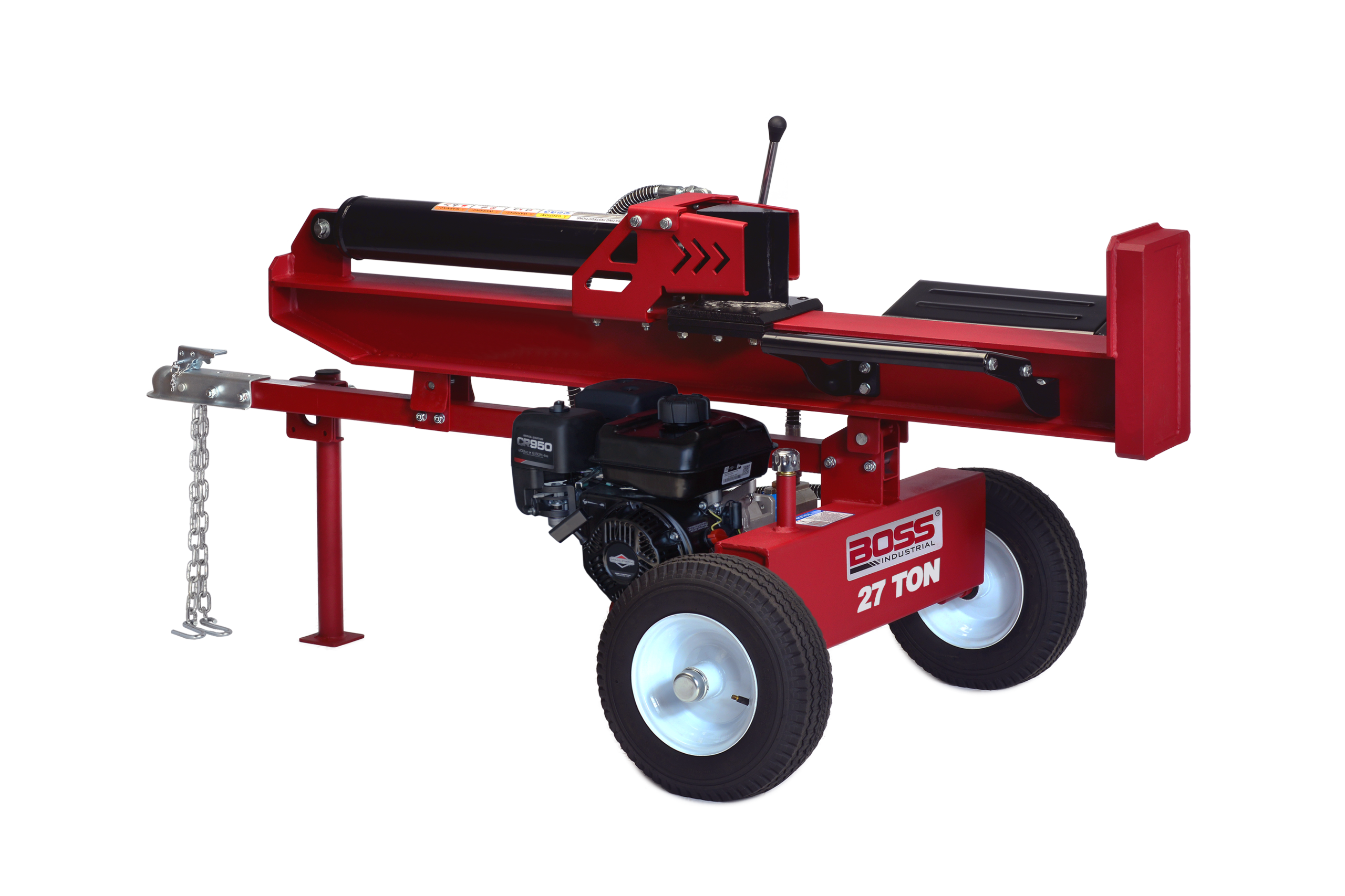 boss industrial 27 ton horizontal/vertical gas log splitter (wd27t)