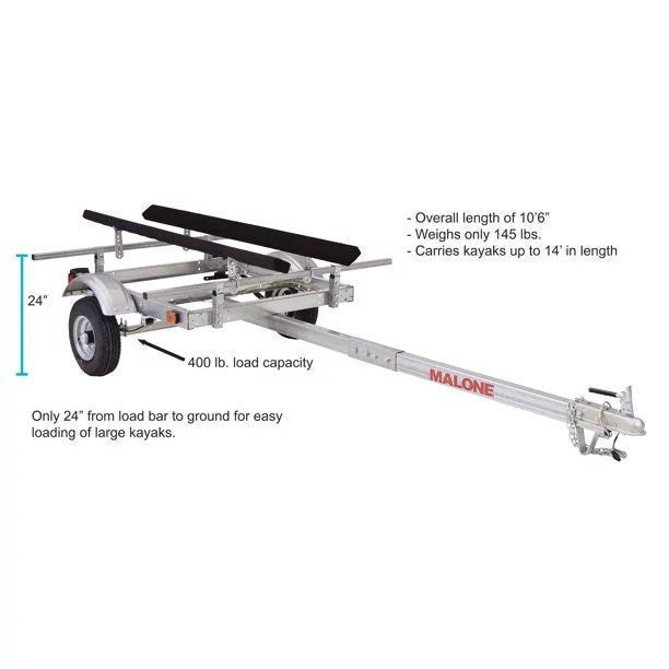 malone ecolight single kayak trailer package (1 set bunks) malone ecolight single kayak trailer package (1 set bunks)
