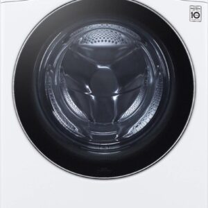 lg – 5.0 cu. ft. high efficiency stackable smart front load washer with steam and built in intelligence – white