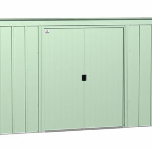 arrow 10×4 classic steel storage shed kit – sage green