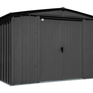 arrow 10×8 classic steel storage shed kit – charcoal
