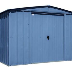 arrow 10×8 classic steel storage shed kit – blue gray