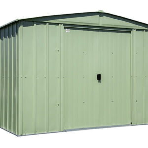 arrow 10×8 classic steel storage shed kit – sage green