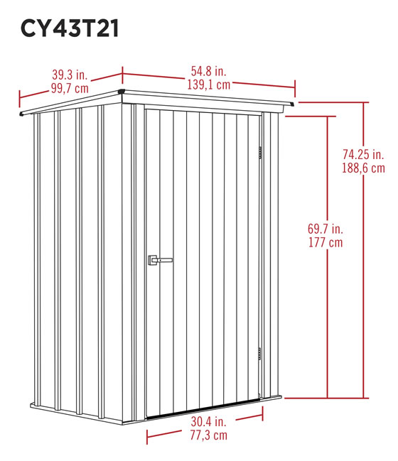 Arrow 4x3 Teal Spacemaker Patio Shed Kit Measurements Diagram Arrow 4x3 Teal Spacemaker Patio Shed Kit Measurements Diagram