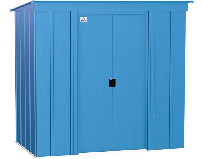 arrow 6×4 classic steel storage shed kit – blue gray arrow 6×4 classic steel storage shed kit – blue gray