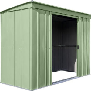 arrow 8×4 classic steel storage shed kit – sage green