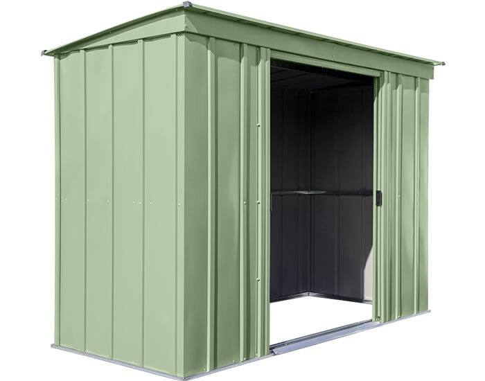 arrow 8×4 classic steel storage shed kit – sage green arrow 8×4 classic steel storage shed kit – sage green