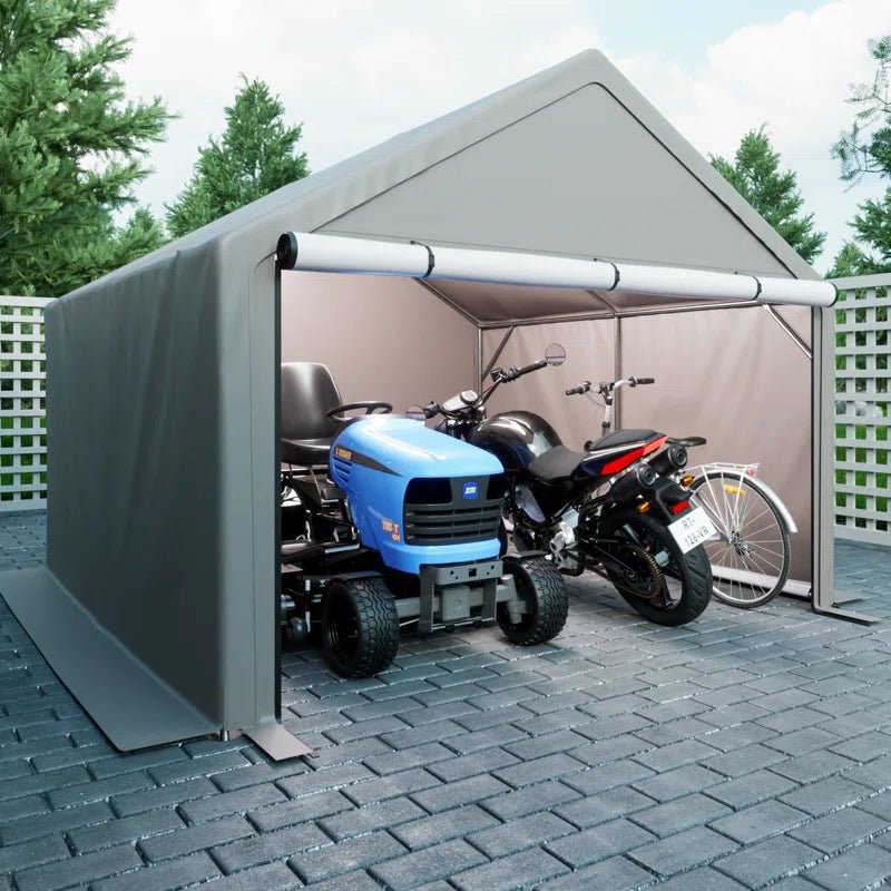 10 ft. w x 10 ft. d portable storage shed bike shed motorcycle garage 10 ft. w x 10 ft. d portable storage shed bike shed motorcycle garage